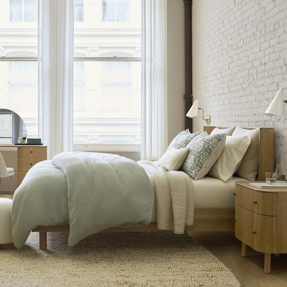 Dreamy Gauze Cotton Duvet Cover & Pillowcases West Elm UK